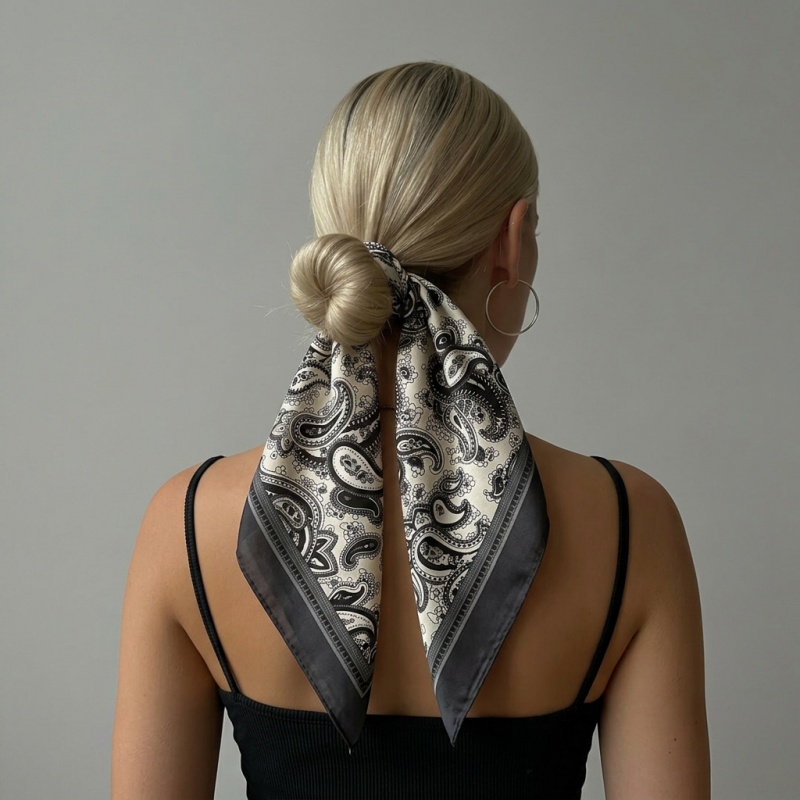 Luxury Satin Square Scarf Pais - огляд і ціна Luxury Bags China